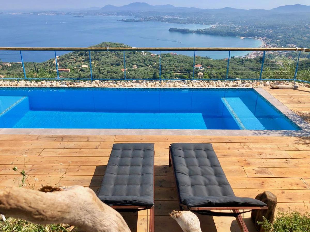 House Sienna Of Villa Intaba Best Views Corfiot Riviera Corfu Island Greece Contemporary Design Pool With Spectacular Sea Views Close To Ipsos Beach Pyrgi  Exterior foto